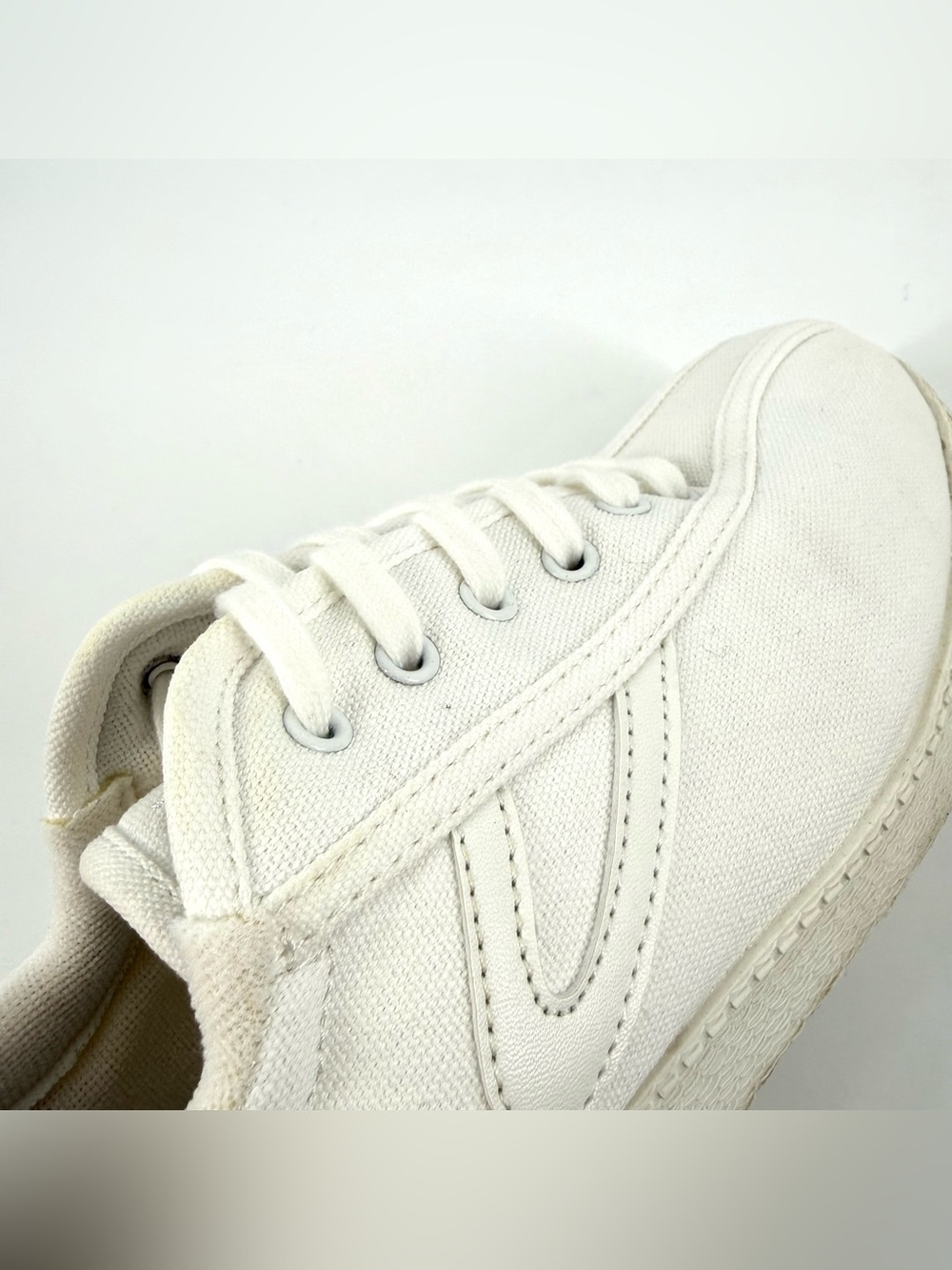 Tretorn Nylite Canvas Sneakers Womens Size 9 White Classic Lace-up Shoes - Picture 7 of 11